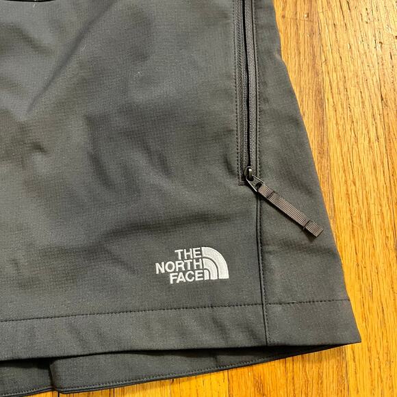 The North Face Vest Womens Large Black Gray Castle Rock Soft Shell Zip Jacket - Picture 3 of 9